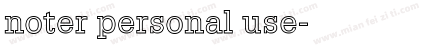 noter personal use字体转换